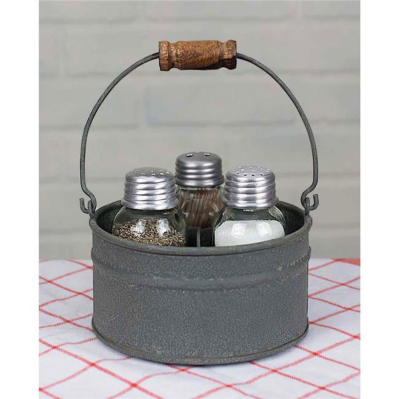 Toothpick Barn CTW Home Round Bucket Salt Pepper & Toothpick Caddy - Barn Roof ...