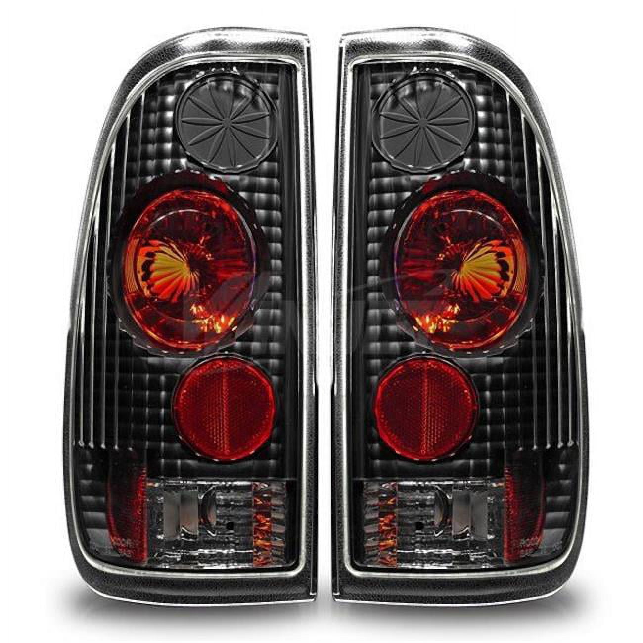 Altezza Tail Lights – Black Housing / Clear Lens – Fits Ford F-150 1990-1996 & Bronco 1992-1996