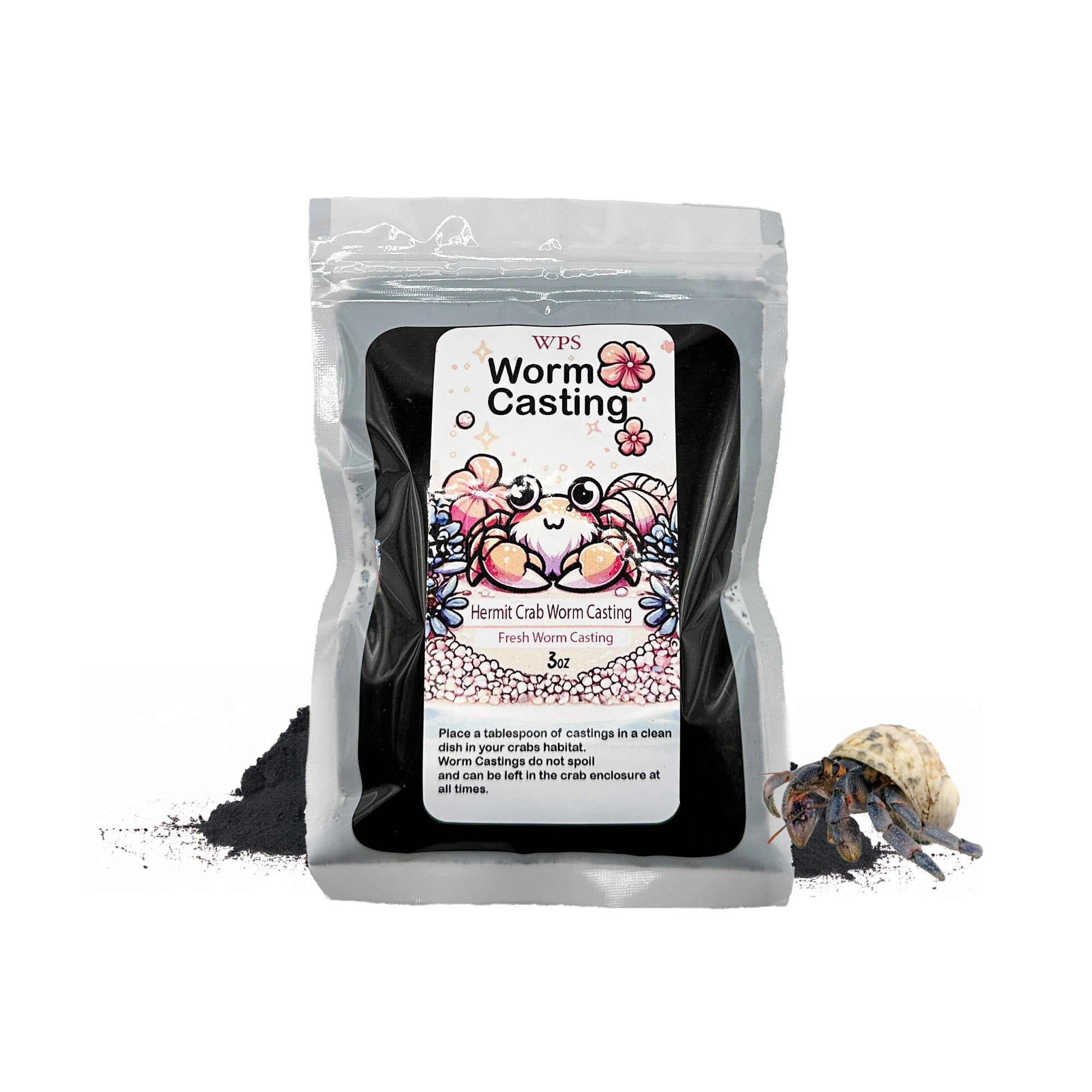 Picture of CTWPets Organic Pet Hermit DHF10 Crab Food Supplement, Worm Castings ...