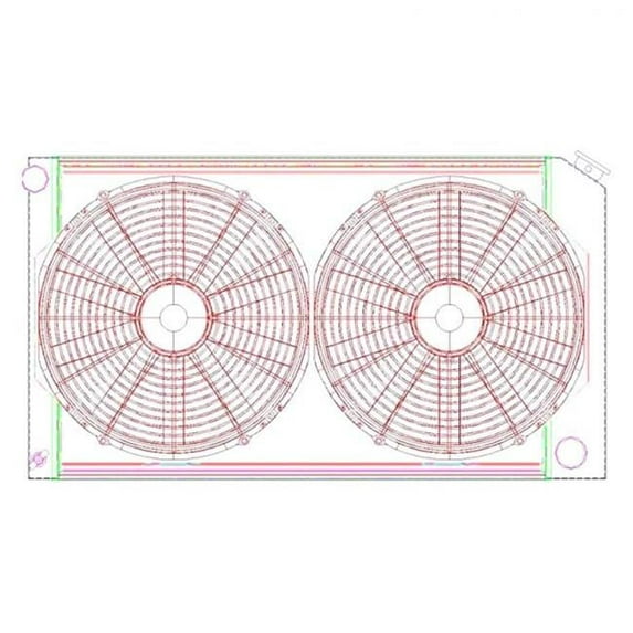CU-00008 Radiator Combo Unit for 1970-1981 Camaro GM A & G Body
