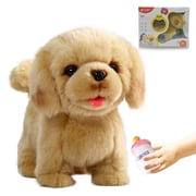 CU-MATE 12" Electric Plush Golden Retriever Dog Toys, Electronic Stuffed Animal Dog Toy, Interactive Wuffy Robot Puppy, Walking, Talking, Barking & Wagging Tail, Gifts for Boys and Girls