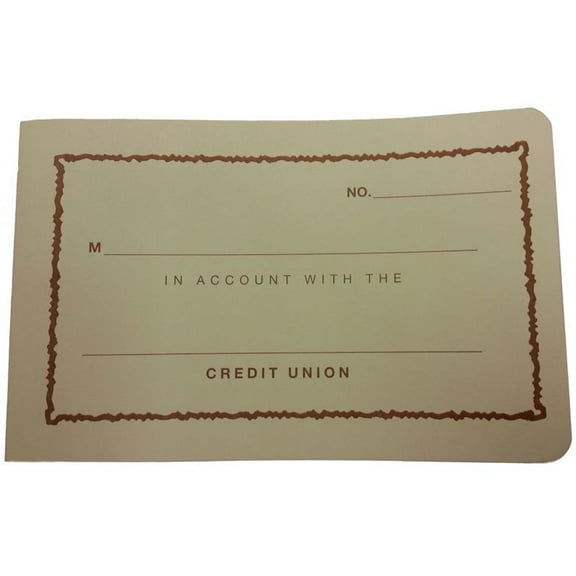 CU Passbook - 100/PK - 3-5/8W x 5-5/16H - 16 pages