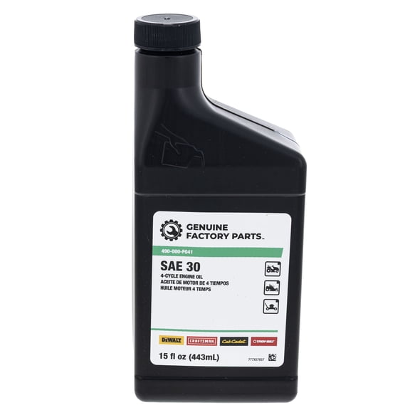 CUB CADET 490-000-F041 SAE 30 Engine Oil 15 oz Bottle SCP100