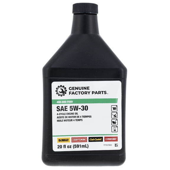 CUB CADET 490-000-F059 SAE 5W-30 Engine Oil 20oz Bottle Mini Trac TRAC