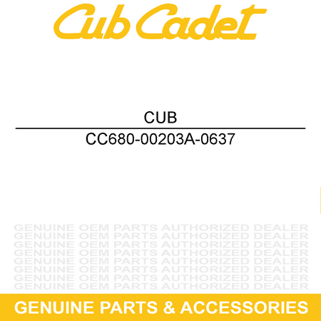 CUB CADET 680-00203A-0637 Black Lower Steering Column Tank S SZ 48" 54" 60"