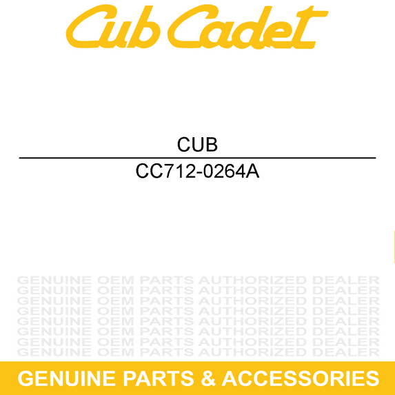 CUB CADET 712-0264A Acorn Nut Volunteer FIS EFI Diesel CB 747 4x4 4x2 48G 487
