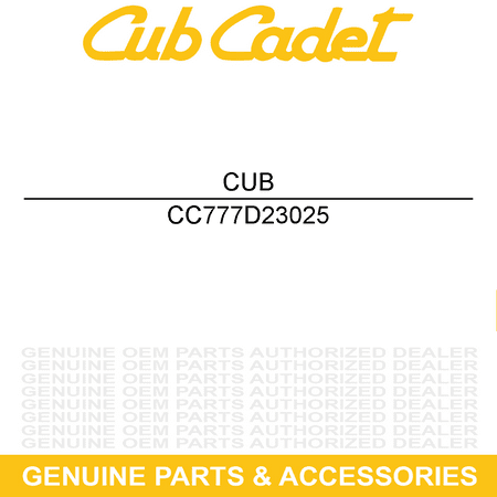 CUB CADET 777D23025 Label Steering Column Front Z S SDL SD Pro Dually 972 960