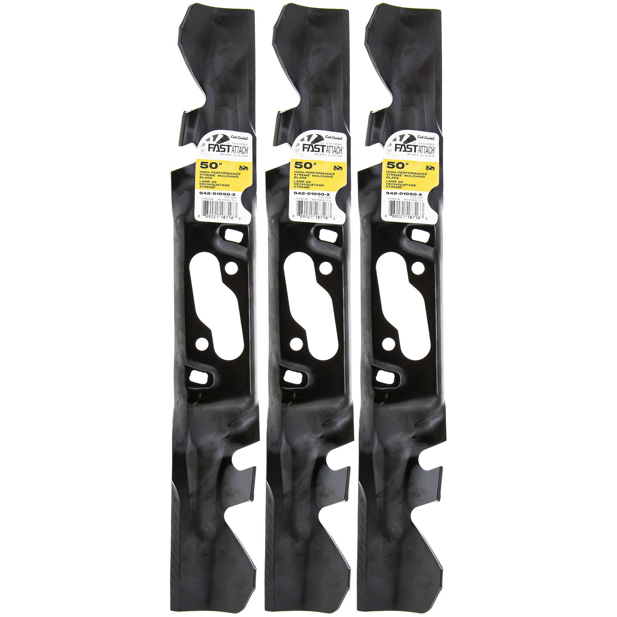 CUB CADET 94201050X Xtreme FastAttach Mulching Blades 3Pack Enduro