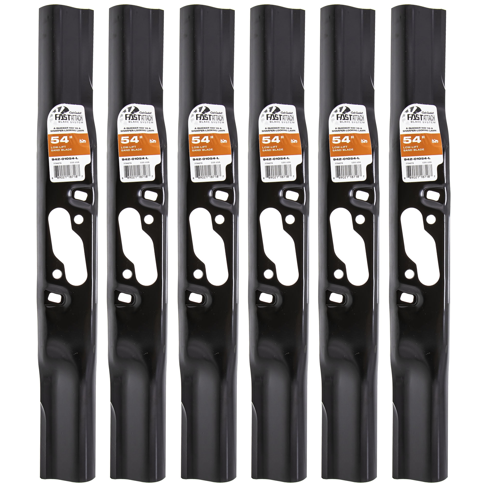 CUB CADET FastAttach Low Lift Sand Blades 94201054L Enduro XT2 Series