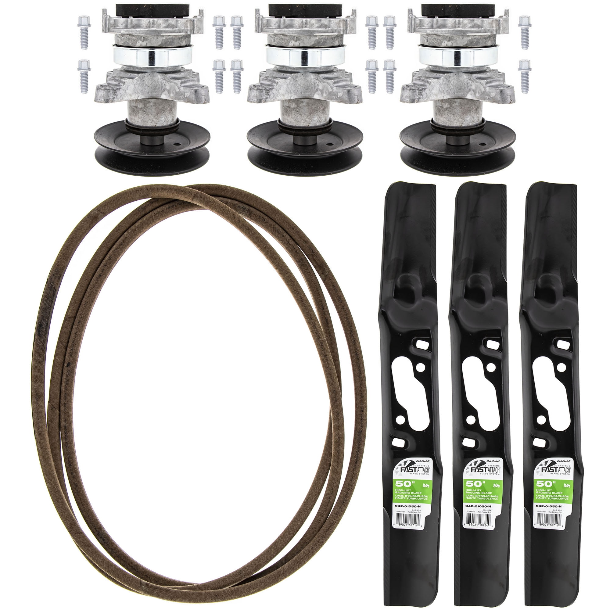 CUB CADET High Lift Fastattach Blade Spindle Belt Kit 94201050H 918