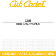 thumbnail image 1 of CUB CADET KH-66-326-24-S Kohler Hose By Pass Volunteer Tracker LH775 Engine EFI, 1 of 4
