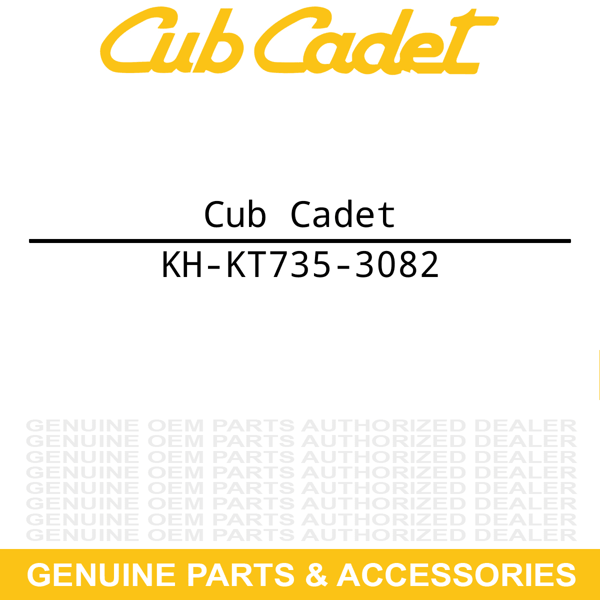 CUB CADET KHKT7353082 Kohler Complete Engine Kt735 KT735 Engine 3082