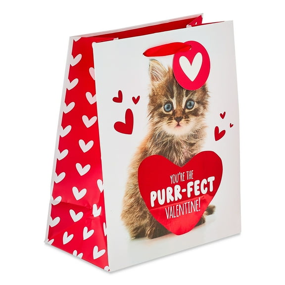 Purr-Fect Valentine Gift Bag, Multicolor, 7" x 4" x 9", Valentine's Day by Way To Celebrate