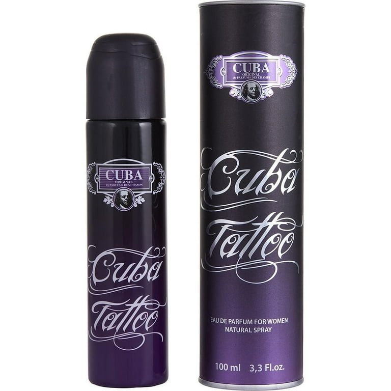 Cuba Tattoo Eau De Parfum Spray By Fragluxe - 3.4 oz Cuba Tattoo Eau De Parfum Spray By Fragluxe - 3.4 oz