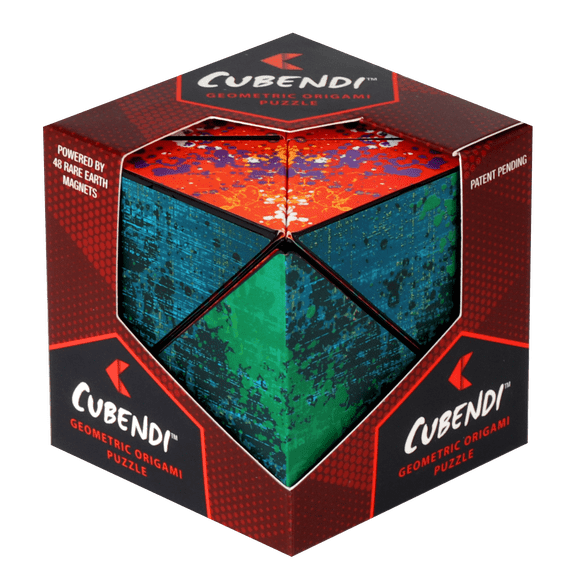 CUBENDI Geometric Origami Puzzle - Infinity Fidget Cube for Adults, Kids & Teens - by Fun in Motion Toys (Twist)