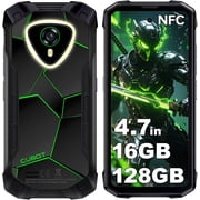 CUBOT Kingkong Mini 4 4G LTE GSM Ai Compatible with Tmobile Mint Tello & Global 128GB + 6GB + 10GB Rugged Phone 48MP 4.7" 90Hz IP68 IP69K MIL-STD-810H Seniors Outdoor Aventures Black+Green
