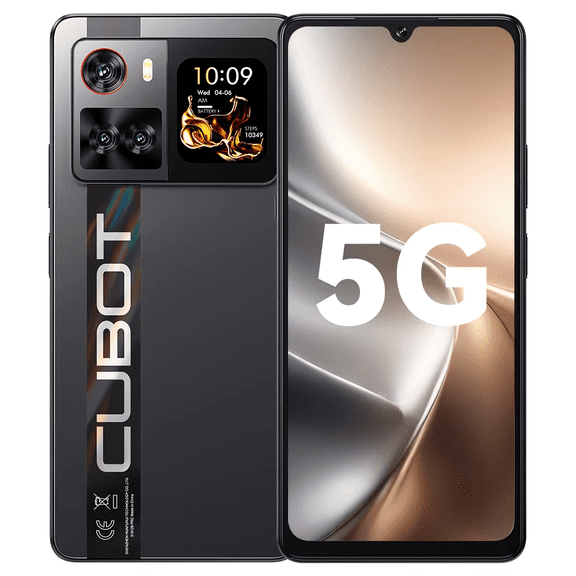 CUBOT X100 5G Ai (Compatible with Tmobile Mint Tello & Global) (256GB + 8GB+8GB) Android Phone 6.88" 120hZ 64MP Triple Cam Dual SIM Octa Core Liberado + 1.72" Rear Display (Black)
