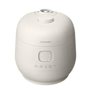 CUCHEN CRH-TWK0640WUS | Induction Heating Dual Pressure Rice Cooker 6 Cup Uncooked | High/Non-Pressure | Easy Open Handle | Stainless Cover | Auto Steam Clean | Made in Korea