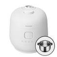 thumbnail image 1 of CUCHEN Dual Pressure Rice Cooker 6-Cup Stainless Steel, White - Built-In Timer, 1 of 9