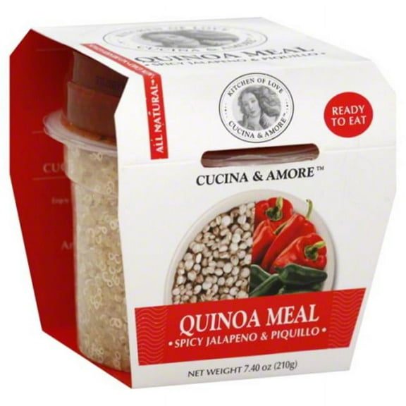 Cucina & Amore Spicy Jalapeno & Roasted Peppers Quinoa Meal, 7.9 oz, (Pack of 6)