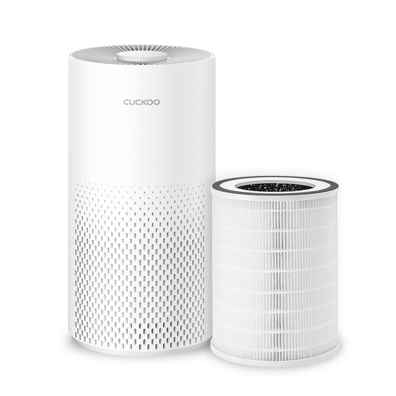 CUCKOO CAC-I0510FW AHAM Certified H13 True HEPA Air Purifier with Extra Filter Bundle for Small Rooms (384 Sq. ft.), Activated Carbon Filters, 99.97% Filtration (White)