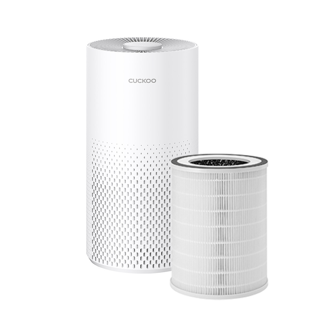 CUCKOO CAC-I0510FW Bundle, 3-Stage Air Purifier with Extra H13 True HEPA Filter, Removes Airborne Particles, For Small Rooms, White - image 1 of 11