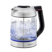 CUCKOO CK-G170BS Electric Glass Tea Kettle w/ Infuser, 7 Temperature Ranges, 1.7 L Stainless Steel