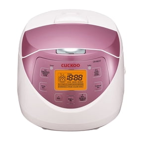 CUCKOO Micom Rice Cooker 6 Cup Uncooked / 12 Cup Cooked, Korean Fuzzy Logic Rice Cooker with Preset Timer & Keep Warm Setting, Versatile Food Steamer with Non-Stick Inner Pot, Pink (CR-0631F)