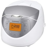 CUCKOO CR-0632F | 6-Cup (Uncooked) Micom Rice Cooker | 9 Menu Options, Nonstick Inner Pot, Made in Korea | White/Grey