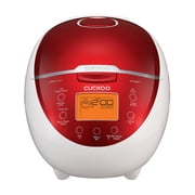 CUCKOO Micom Rice Cooker 6 Cup Uncooked / 12 Cup Cooked, Fuzzy Logic Rice Maker with Delay Timer & Keep Warm Setting, Versatile Food Steamer for Cooking, Non-Stick Inner Pot, Red CR-0655F