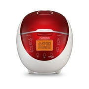 CUCKOO Micom Rice Cooker 6 Cup Uncooked / 12 Cup Cooked, Fuzzy Logic Rice Maker with Delay Timer & Keep Warm Setting, Versatile Food Steamer for Cooking, Non-Stick Inner Pot, Red CR-0655F