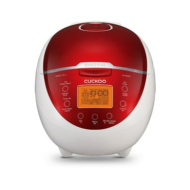 CUCKOO CR-0655F 6-Cup (Uncooked) Micom Rice Cooker with Nonstick Inner Pot, Auto Clean (Red/White)