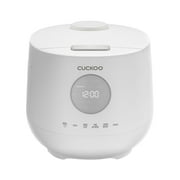 CUCKOO Micom Rice Cooker 6 Cup Uncooked / 12 Cup Cooked, Korean Fuzzy Logic Rice Cooker with Steam Tray, Versatile Food Steamer & Warmer with Non-Stick Inner Pot, Rice Maker, White CR-0661F