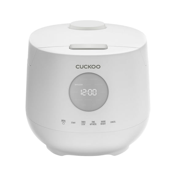 CUCKOO Micom Rice Cooker 6 Cup Uncooked / 12 Cup Cooked, Korean Fuzzy Logic Rice Cooker with Steam Tray, Versatile Food Steamer & Warmer with Non-Stick Inner Pot, Rice Maker, White (CR-0661F)
