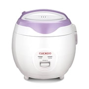 CUCKOO Basic Rice Cooker 6-Cup Uncooked / 12-Cup Cooked, Versatile Rice Maker with Non-Stick Inner Pot, Easy to Use, Auto Keep Warm, White/Purple CR-0671V