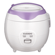 CUCKOO Basic Rice Cooker 6-Cup Uncooked / 12-Cup Cooked, Versatile Rice Maker with Non-Stick Inner Pot, Easy to Use, Auto Keep Warm, White/Purple CR-0671V