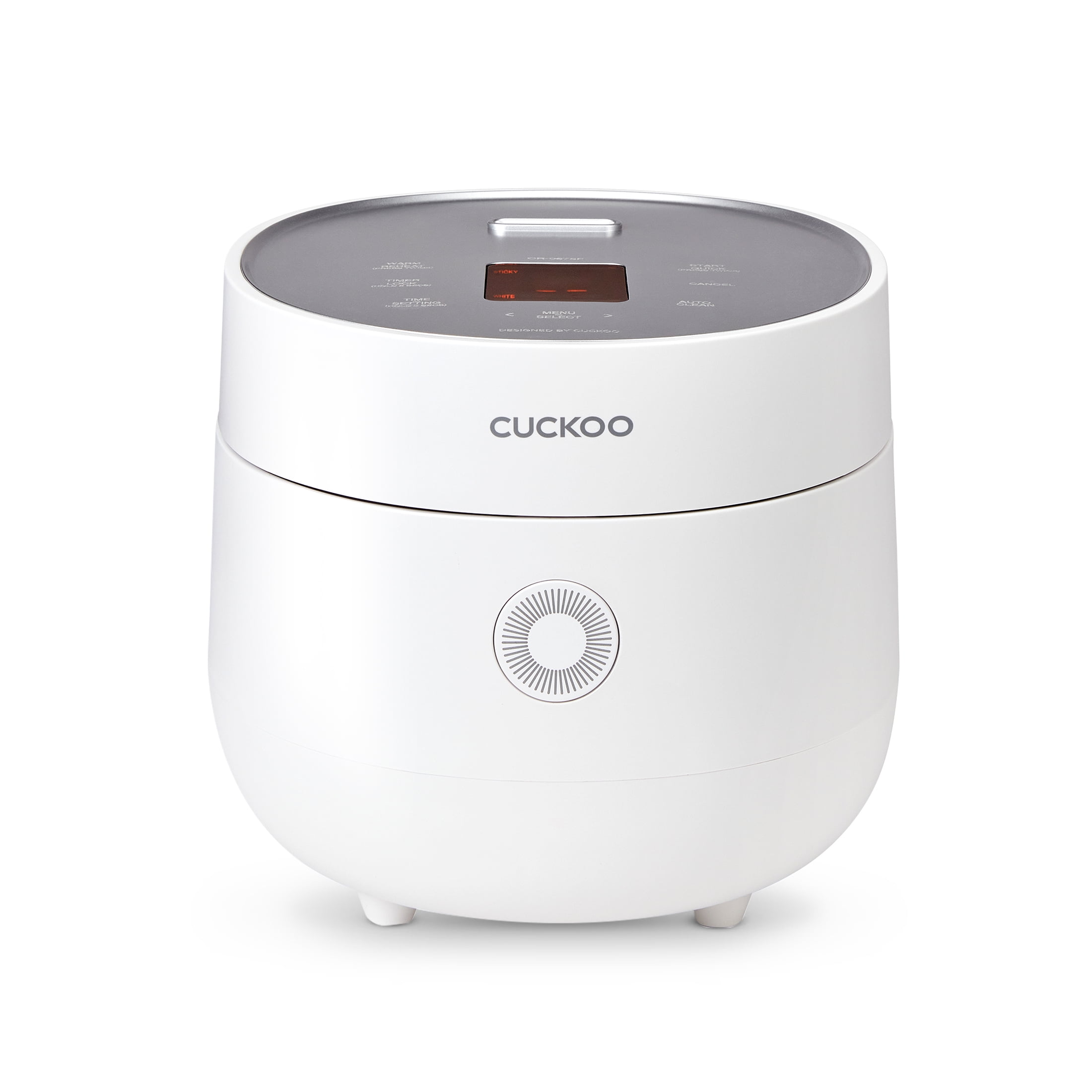 CUCKOO White 6-Cup Electric Nonstick Rice Cooker with Steamer
