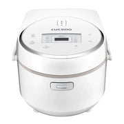 CUCKOO Micom Rice Cooker 8-Cup Uncooked / 16-Cup Cooked with Nonstick Inner Pot, Large Rice Maker with 11 Menu Options, Fuzzy Logic Technology, Auto Clean Mode, LCD Display, White (CR-0810F)