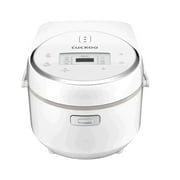 CUCKOO Micom Rice Cooker 8-Cup Uncooked / 16-Cup Cooked with Nonstick Inner Pot, Large Rice Maker with 11 Menu Options, Fuzzy Logic Technology, Auto Clean Mode, LCD Display, White CR-0810F