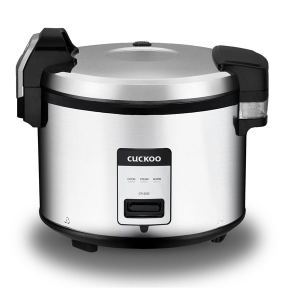 CUCKOO Commercial Rice Cooker & Warmer, Extra Large Rice Cooker 30-Cup Uncooked / 60-Cup Cooked, Professional Industrial Grain Cooker with Large Capacity, Easy One-Touch Operation, Silver (CR-3032)