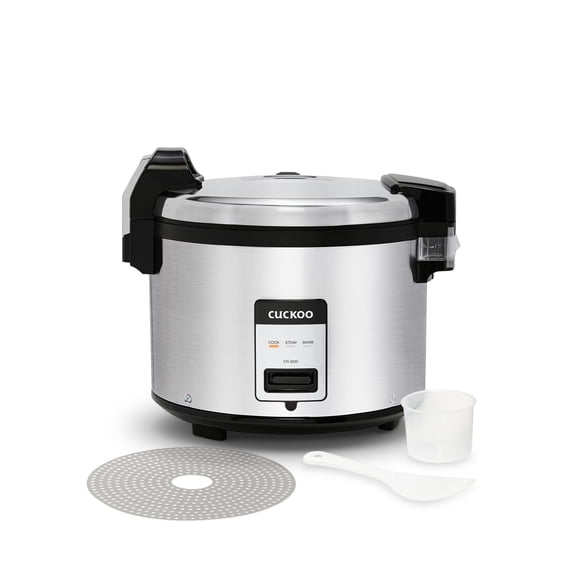 CUCKOO Commercial Rice Cooker & Warmer, Extra Large Rice Cooker 30-Cup Uncooked / 60-Cup Cooked, Professional Industrial Grain Cooker with Large Capacity, Easy One-Touch Operation, Silver (CR-3032)