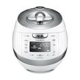 thumbnail image 1 of CUCKOO High Pressure Rice Cooker 6-Cup Uncooked / 12-Cup Cooked with Induction Heating Technology, Versatile Rice Maker with 16 Menu Options and Steam Plate, Voice Guide, White (CRP-BHSS0609F), 1 of 9