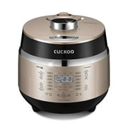 CUCKOO High Pressure Rice Cooker 3-Cup Uncooked / 6-Cup Cooked with Induction Heating Technology, Small Rice Maker with 16 Menu Options and Steam Plate, Voice Guide, Gold CRP-EHSS0309F