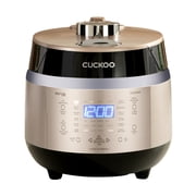 CUCKOO High Pressure Rice Cooker 3-Cup Uncooked / 6-Cup Cooked with Induction Heating Technology, Small Rice Maker with 16 Menu Options and Steam Plate, Voice Guide, Gold (CRP-EHSS0309F)