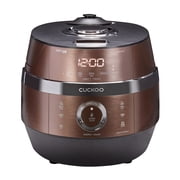 CUCKOO High Pressure Rice Cooker 10-Cup Uncooked / 20-Cup Cooked with Induction Heating Technology, Large Rice Maker with 16 Menu Options and Steam Plate, Voice Guide, Copper CRP-JHR1009F