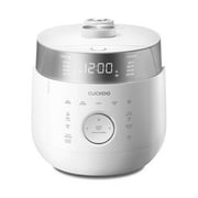 CUCKOO Twin Pressure Rice Cooker 10-Cup Uncooked / 20-Cup Cooked with Induction Heating Technology, 25 Menu Modes with Voice Guide, Large Rice Maker Multi-Cooker & Pressure Cooker CRP-LHTR1009FW