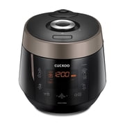 CUCKOO High Pressure Rice Cooker 6-Cup Uncooked / 12-Cup Cooked with Nonstick Inner Pot, Versatile Rice Maker with 12 Menu Options and Steam Plate, Fuzzy Logic Tech, Voice Guide, Black CRP-P0609S