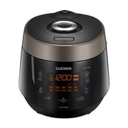 CUCKOO High Pressure Rice Cooker 10-Cup Uncooked / 20-Cup Cooked with Nonstick Inner Pot, Large Rice Maker with 13 Menu Options and Steam Plate, Fuzzy Logic Tech, Voice Guide, Black CRP-P1009SB