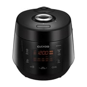 CUCKOO High Pressure Rice Cooker 10-Cup Uncooked / 20-Cup Cooked with Nonstick Inner Pot, Large Rice Maker with 13 Menu Options and Steam Plate, Fuzzy Logic Tech, Auto Clean, Black CRP-PK1001S