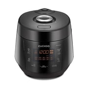 CUCKOO High Pressure Rice Cooker 10-Cup Uncooked / 20-Cup Cooked with Nonstick Inner Pot, Large Rice Maker with 13 Menu Options and Steam Plate, Fuzzy Logic Tech, Auto Clean, Black CRP-PK1001S